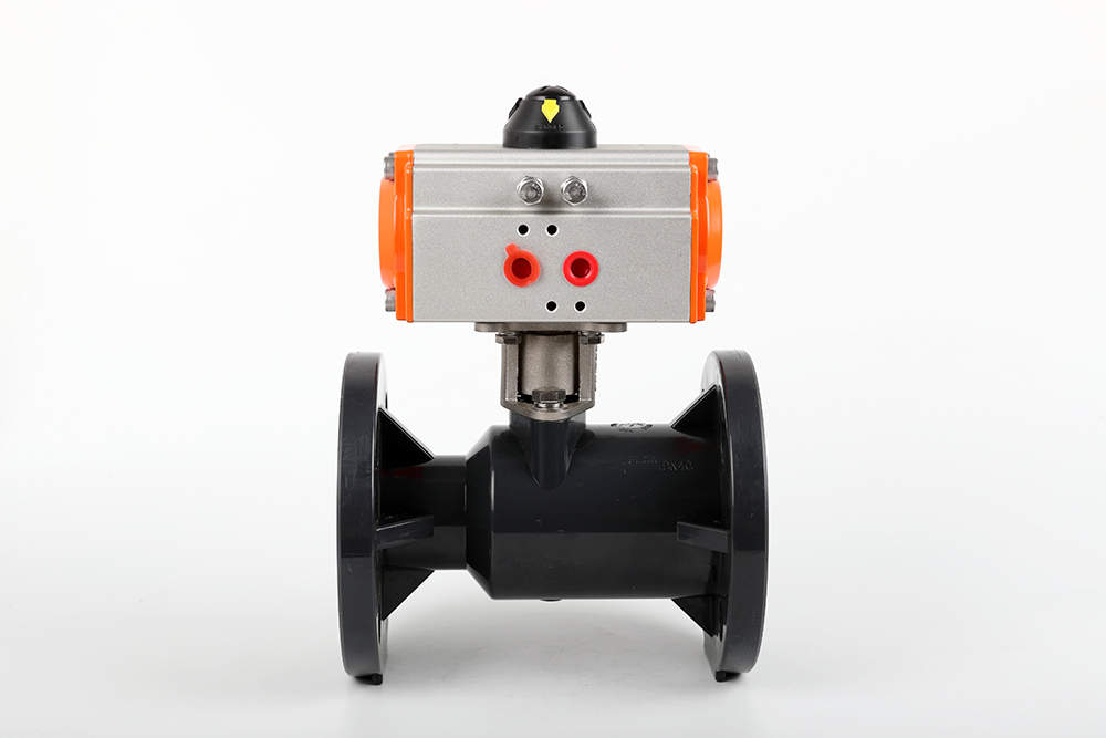 正定气动法兰一体球阀